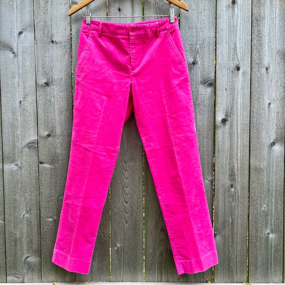 lauren ralph lauren green label hot pink corduroys